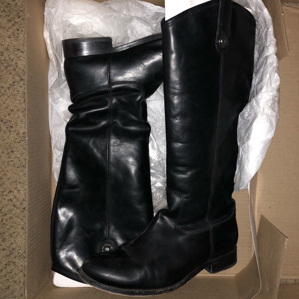 FRYE ‘Melissa Button' Leather Riding Boot - Picture 2 of 5